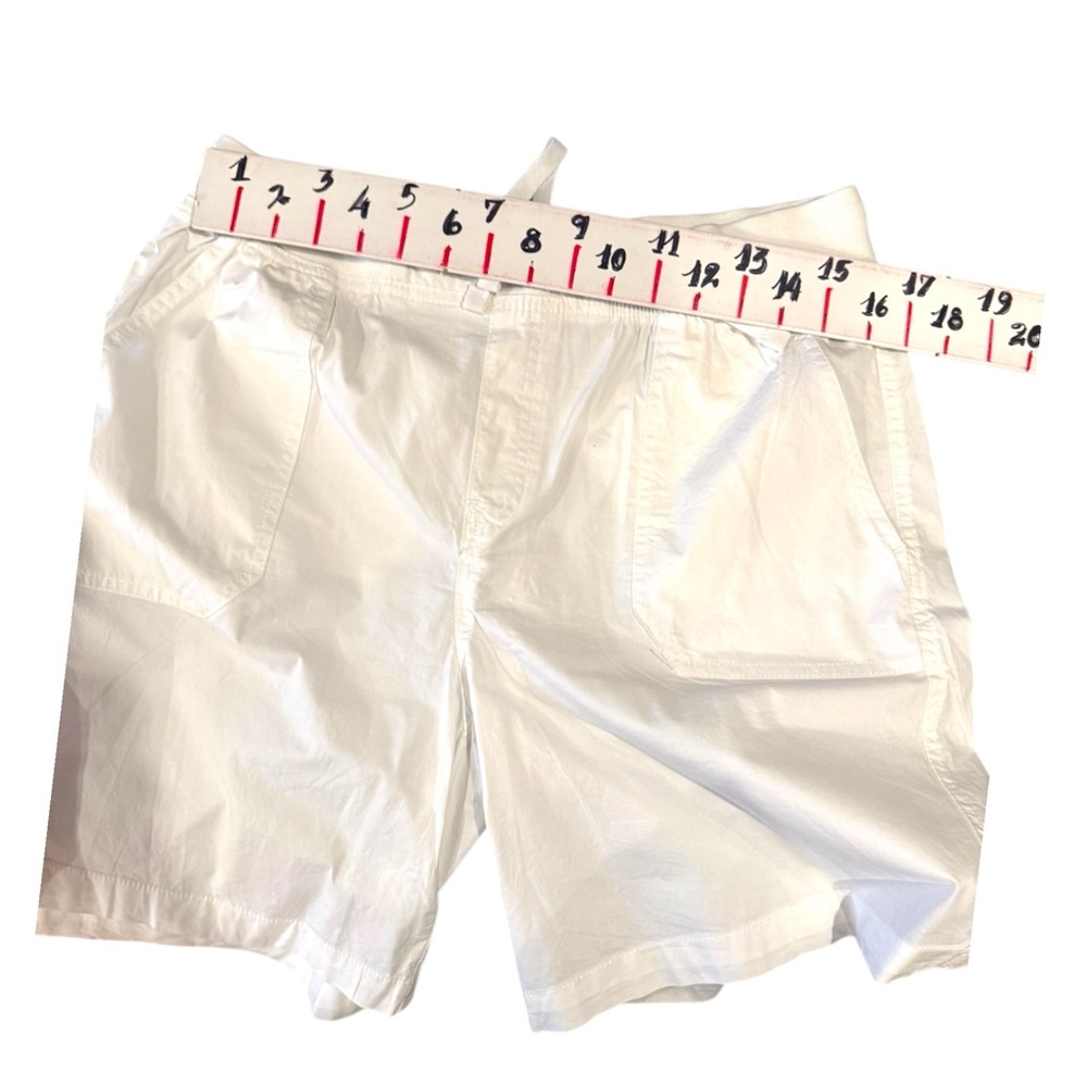 Basic Editions Women's Cream Drawstring Shorts - image 2